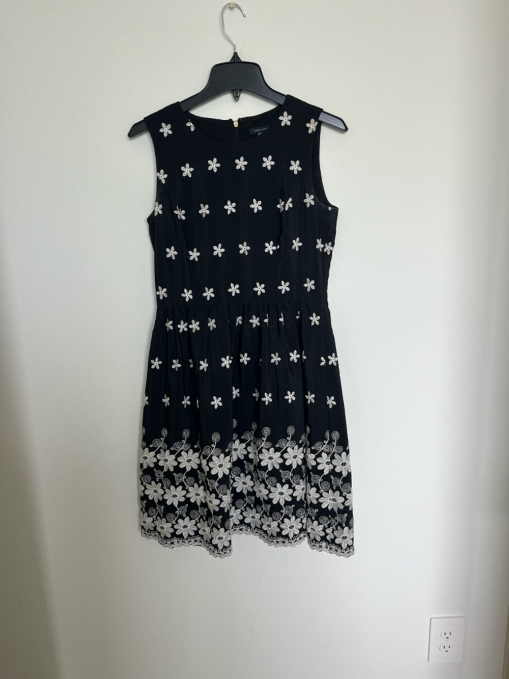 Tommy Hilfiger Black and White Embroidered Sundress